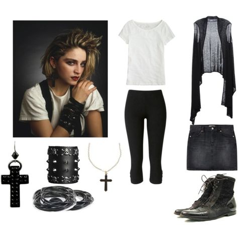"80's Madonna (my favourite!)" by jem85 on Polyvore Madonna Fancy Dress, 80s Outfits Party, Madonna 80s Outfit, Madonna 80s Fashion, Madonna Outfits, 80s Dress Up, Madonna Concert, 80s Halloween Costumes, Madonna Fashion
