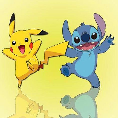 Pikachu and Stitch ^.^ ♡ I give good credit to whoever made this Stitch And Pikachu Wallpaper, Pikachu And Stitch, Mario Vs Sonic, Lelo And Stich, Pikachu And Friends, Stitch Pokemon, Stitch And Pikachu, Rainbow Factory, Mr Mime