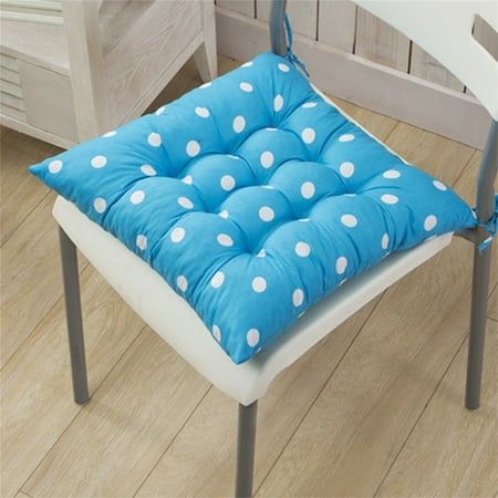 Durable Chair Cushion Garden Dining Home Office Seat Soft Pad 15.75"x15.75" Material: Polyester Pattern: Polka dots Size: 40cm x 40cm/15.75"x15.75" Package contents:1pc Chair cushion Perfect for chairs, patio, home, office, etc. elegant Machine washable for easy care. Seat cushion use at home, office or car, decorate your house that makes it looks so colorful and gorgeous Size: 1 Pack.  Color: Blue. Outdoor Seat Pads, Bed Wedge Pillow, Clearance Patio Furniture, Tufted Seat Cushion, Polka Dot Chair, Office Chair Cushion, Soft Chair, Kitchen Chair Cushions, Living Room Balcony