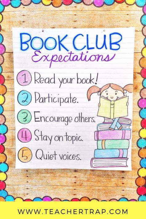 Classroom book clubs, like Literature Circles, are a powerful way to build reading comprehension! Launch thriving Book Clubs in one week with this easy guide. Easy to manage and great for elementary reading!  #bookclubs #classroombookclubs #literaturecircles #1stgradereading #2ngradereading #3rdgradereading #4thgradereading#5thgradereading #teachertrap Book Club Names, Classroom Book Clubs, 2nd Grade Books, First Grade Books, 3rd Grade Books, Book Club Activities, Teaching Comprehension, Reading Questions, Elementary Books