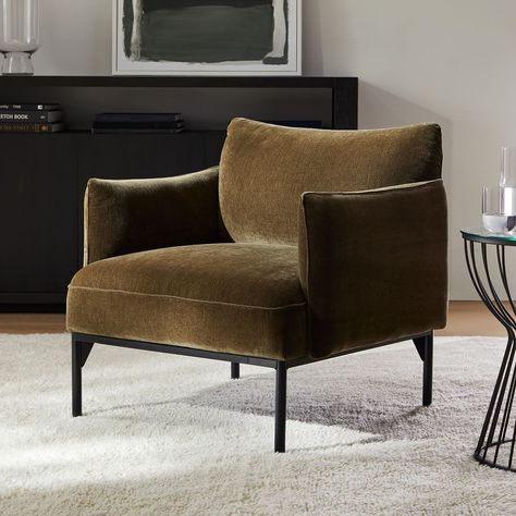 Penn Chair | West Elm West Elm, Tattoo Modern, Living Room Setup, Stylish Curtains, Cozy Nook, Room Setup, Key Details, Accent Chairs For Living Room, Decoration Design
