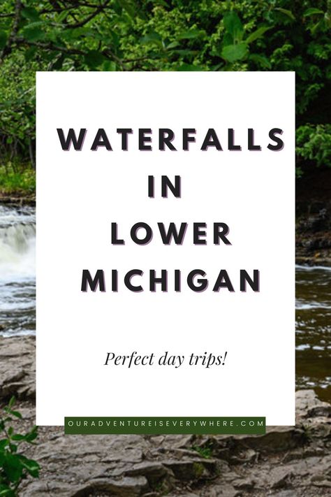 Interested in finding waterfalls in lower Michigan? Here are two fantastic options - perfect for a fun day trip. #waterfalls #michigantravel #daytrips Lower Michigan Day Trips, Michigan Day Trips, Michigan Waterfalls, Charlevoix Michigan, Michigan Road Trip, Natural Waterfalls, Fall Words, Largest Waterfall, Michigan Travel