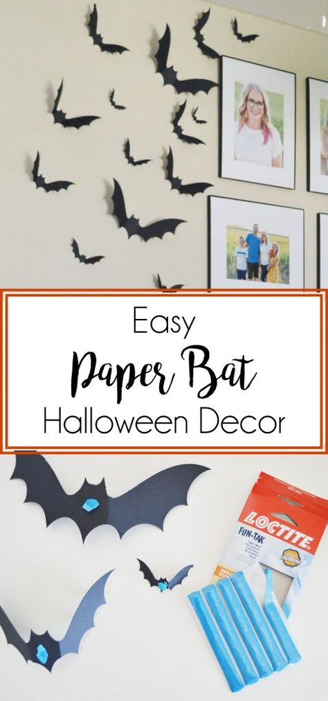 DIY Paper Bats Halloween Decor Homemade Bats Halloween, How To Make Paper Bats For Halloween, Paper Bats Halloween Decorations, Bats For Halloween Decoration, Diy Halloween Bats Decor, Paper Bats On Walls Diy, Diy Bats Decoration, Diy Bat Decor, Diy Bats For Wall