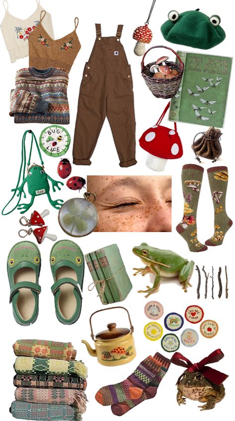 goblincore outfit ideas | #forest #frogs #goblincore #mori #mushrooms Goblincore Outfit, Goblincore Outfits, Goblincore Fashion, Moda Hippie, Cottagecore Outfits, Mode Hippie, Earthy Outfits, Swaggy Outfits, Outfit Maker