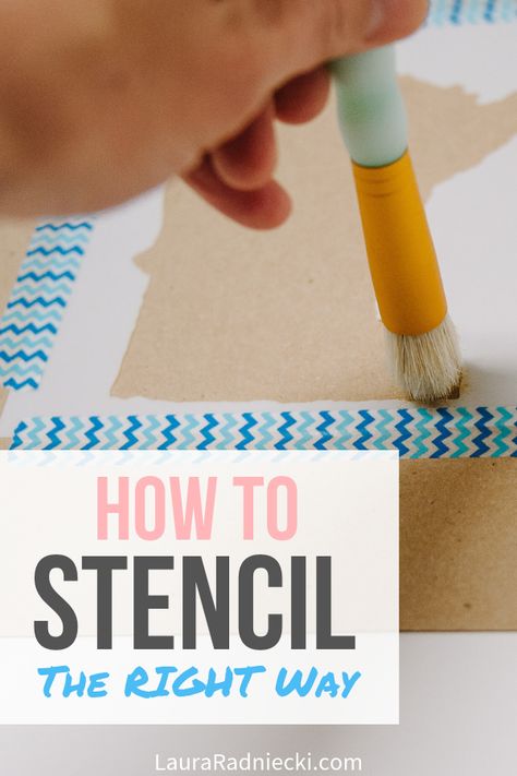 How to Stencil the RIGHT Way How To Stencil, How To Stencil On Wood, Stencil Designs Creative, Craft Hacks, Diy Stencil, Using Stencils, Stencils Tutorials, Art Stencils, Stencil Maker