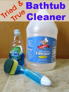 Bathtub Cleaner {Dawn and Vinegar SUCCESS} I have tried Dawn and vinegar before, but the scrubber makes all the difference! Cleaning Recipes, Bathtub Cleaner, Clean Bathtub, Tub Cleaner, Dawn Dish Soap, Deep Cleaning Tips, Bathroom Cleaner, Diy Cleaners, Industrial Loft