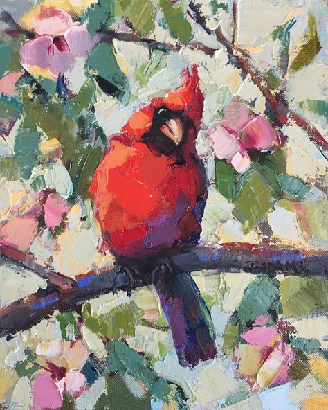 Knife Painting For Beginners, Pallet Knife Painting, Cardinal Birds Art, Cardinal Watercolor, Cardinal Painting, Deco Wallpaper, Carpet Ideas, Selling Paintings, Painting For Beginners