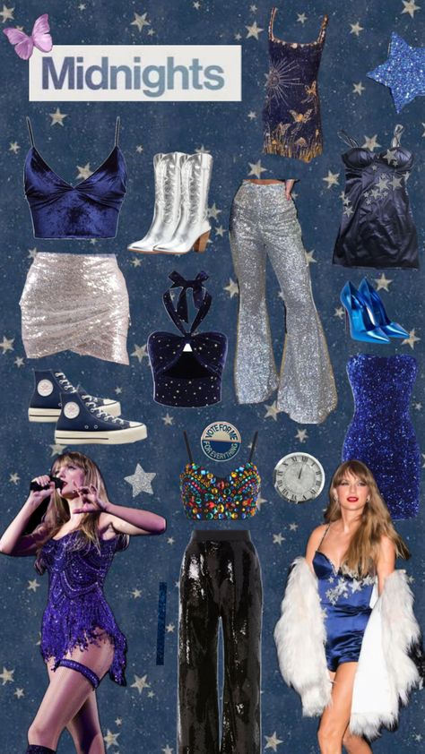 Taylor Swift Eras Concert Outfit Midnights, Eras Outfit Ideas Midnights, Midnights Halloween Costume, Eras Tour Movie Outfits Midnights, Taylor Swift Costume Ideas Midnights, Taylor Swift Era Outfits Midnights, Midnight Album Outfits, Midnight Taylor Swift Aesthetic Outfits, Midnight Aesthetic Outfit