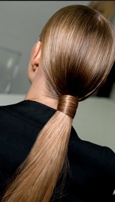 [HAIR] Low, clean tight ponytail. Secured by own hair … Ponytail Hairstyles, Sleek Long Hair, Sanggul Modern, Runway Hair, Work Hairstyles, Sleek Ponytail, Low Ponytail, Spring Hairstyles, Great Hair