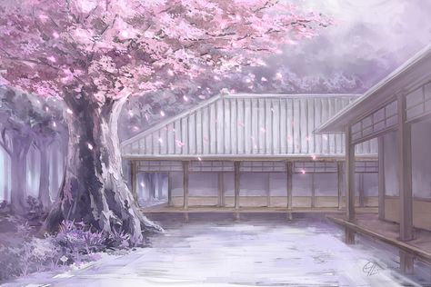 Spring Anime Cherry Blossom, Anime Sakura, Cherry Blossom Wallpaper, Cherry Blossom Background, Episode Interactive Backgrounds, Episode Backgrounds, Anime Places, Scenery Background, Sakura Tree