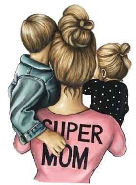 Tato Salib, Mother Daughter Art, Mom Clipart, Family Clipart, Women Svg, Super Women, Baby Art Projects, Women Cartoon, Mom And Son