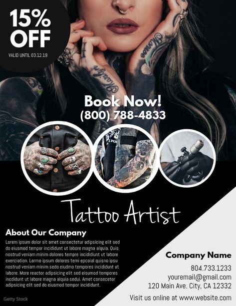 Customize this design with your video, photos and text. Easy to use online tools with thousands of stock photos, clipart and effects. Free downloads, great for printing and sharing online. Flyer (US Letter). Tags: small business, tattoo, tattoo artist, tattoo business, tattoo flyer, Small Business Flyers, Corporate, Professional Services , Corporate Tattoo Flyer Graphic Design, Tattoo Promotion Ideas, Tattoo Flyer Design, Tattoo Poster Design, Tattoo Advertising, Business Tattoo, Poster Tattoo, Tattoo Poster, Black Line Tattoo