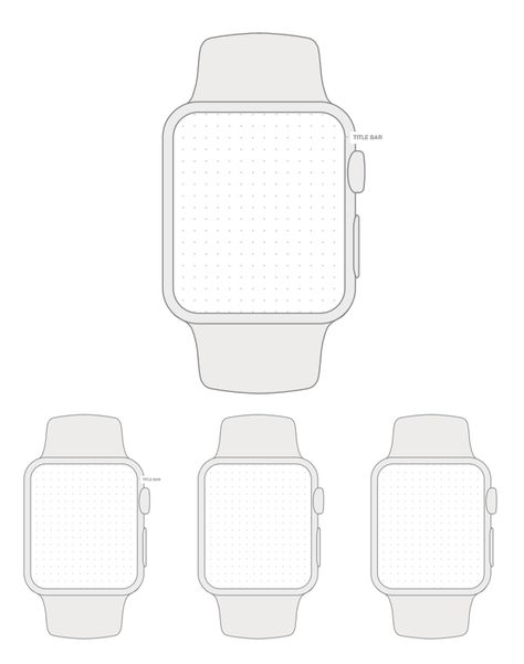 Free Apple Watch Wireframe Template - Printable Apple Watch Drawing, App Wireframe, Wireframe Template, Watch Sketch, Free Apple Watch, Apple Watch Design, Paper Apple, Watch Drawing, Flat Drawings