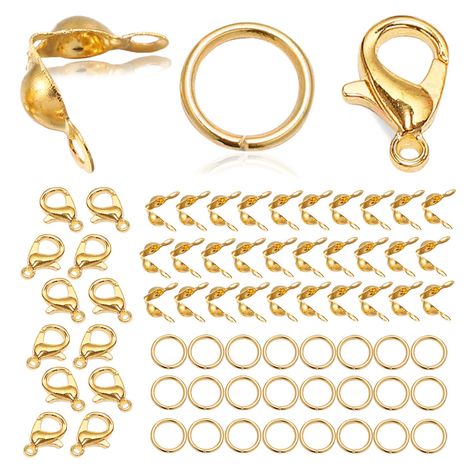 Bead Tips, Jewelry Making Kits, Jewelry Making Kit, Making Accessories, Jewelry Clasps, Casting Jewelry, Accessories Set, Metal Accessories, Handmade Jewelry Diy