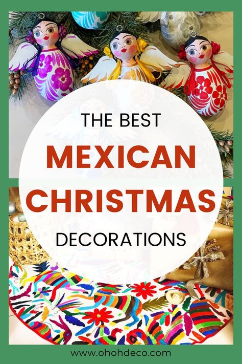 Explore the fascinating world of Mexican Christmas decorations, from traditional to trendy. Discover the rich history behind iconic Mexican holiday symbols like the nativity scene and learn how to incorporate them into your own festive decor. Get inspired to create a unique and culturally vibrant Christmas atmosphere. Oaxaca, Mediterranean Christmas Tree, Mexican Star Pinata, Mexican Inspired Christmas Decor, Hacienda Christmas Decor, Mexican Christmas Table Decor, Mexican Christmas Aesthetic, Christmas Scene Ideas, Mexican Christmas Ornaments Diy