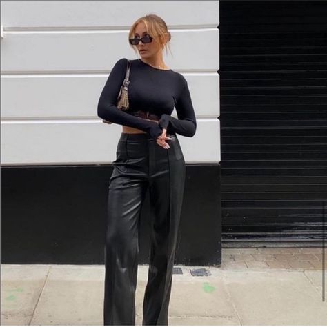 Leather Pants Outfit Going Out, Hem Dress Pants, Leather Straight Leg Pants, Snake Print Pants, Split Pants, Pleather Pants, Cream Pants, Tie Dye Pants, Cotton Cargo Pants