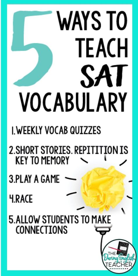 Help your high school English students excel on the SAT with these five vocabulary strategies. #teachingvocabulary #secondaryELA Sat Vocabulary, Spanish Sayings, Vocabulary Strategies, Listening Activities, Teaching Lessons Plans, Sat Prep, Vocabulary Instruction, Teaching High School English, Teaching Vocabulary