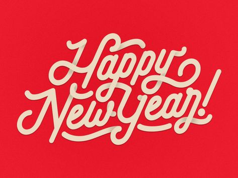 Happy New Year by Adam Wiedman #Design Popular #Dribbble #shots Happy New Year Logo, Happy New Year Typography, Happy New Year Letter, New Year Typography, New Years Eve Day, Modern Interior House, Modern Interior House Design, Interior House Design, House Design Trends
