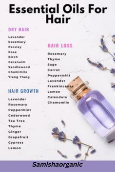 Essential oils for hair Healthy Hair Tips, Diy Haircare, Essential Oil Hair Growth, Oils For Hair, Hair Growing Tips, Essential Oils For Hair, Homemade Hair Products, Hair Essentials, Diy Hair Care