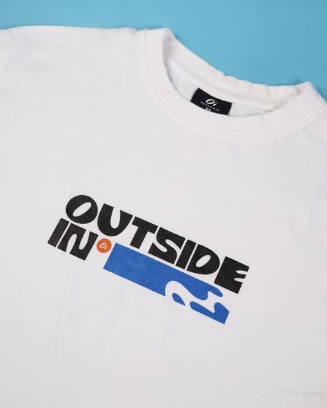 Designed for every kind of day for every kind of person. Our Cotton Ripple T-Shirt is quirky, fun and built for everyday-wear. Complete with a unique OutsideIn screen print logo design and finished in-house in Belfast. Male Model is 6 ft, wearing a size Large for a regular fit. Female Model is 5 ft 8, wearing a size Small for a regular fit. Wear One, Share One - For every T-Shirt you buy, we donate two pairs of socks to someone experiencing homelessness. To look after me, check the care instruct Subtle Tshirt Design, Screen Print T Shirt Design, Screen Printed Tshirt, Front T Shirt Design, Female T Shirt Design Ideas, T Shirt Branding Design, Buy One Get One Design, Cool T Shirts Designs, Brand Shirts Design