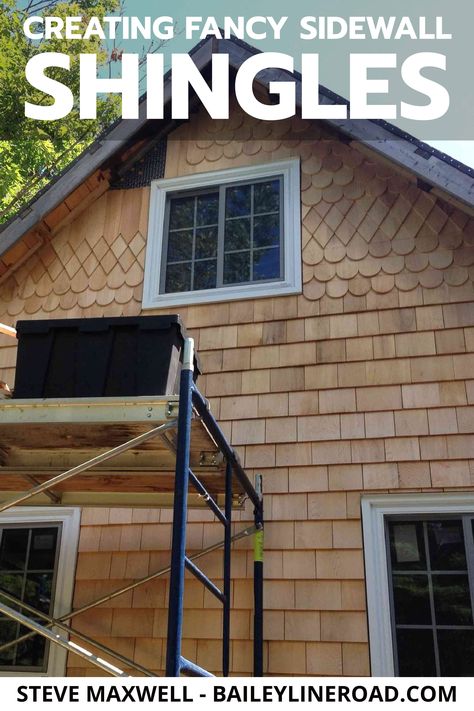 Normally I’m not a fan of wood siding. It just doesn’t last long enough and it’s always hungry for paint or stain. But things are different when it comes to #cedar sidewall #shingles. Shingle Patterns Cedar Siding, Wood Shingles Exterior, Cedar Shingles Accent Exterior, Gables On House Exterior, Shingle Art, Obx House, Wood Shingle Siding, Siding Detail, Acadian Style Homes