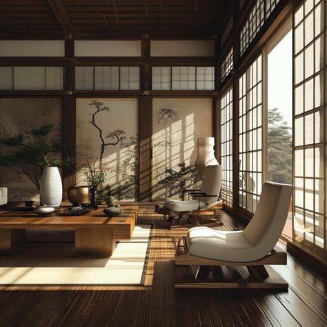 The Japanese Living Room - 42 Interior Design Tips To Get The Look Right Traditional Japanese House Interiors, Japanese Color Palette, Traditional Japanese Living Room, Japanese Living Room Ideas, Japanese Living Room Design, Japanese House Interior, Living Room Japanese, Japanese Style Living Room, Chinese Interior Design