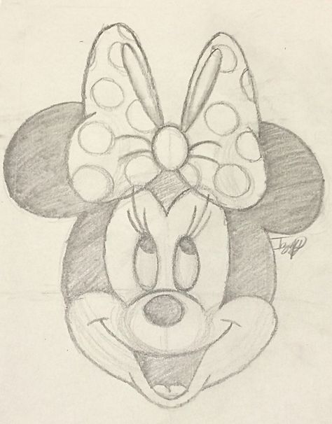 Mini Mouse Sketch Drawings, Drawing Ideas Mickey Mouse, Miney Mouse Drawing, Easy Drawings Of Disney Characters, Minnie Mouse Drawing Sketches, Simple Disney Doodles, Mikey Mouse Drawings Easy, Mini Mouse Paintings, How To Draw Minnie Mouse