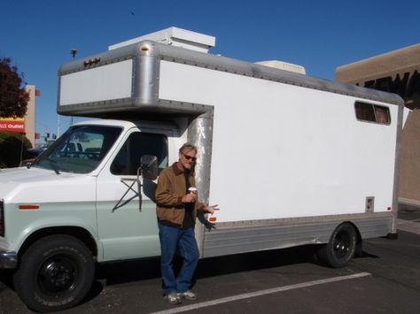homemade-rv Box Truck Conversion, Uhaul Truck, Cottonwood Arizona, Truck Conversion, U Haul Truck, Truck House, Cheap Rv, Cargo Trailer Conversion, Moving Van