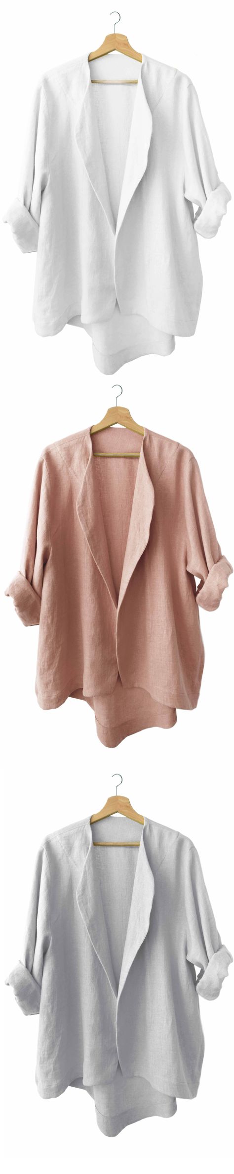 LOVELY HOME IDEA // LHI wear //  Linen jackets Linz, Kimonos, Outfits For Work Summer, Capsule Fashion, Capsule Wardrobe Ideas, Outer Linen, Fashion Outfits For Work, Summer Polyvore, Linen Jackets Women