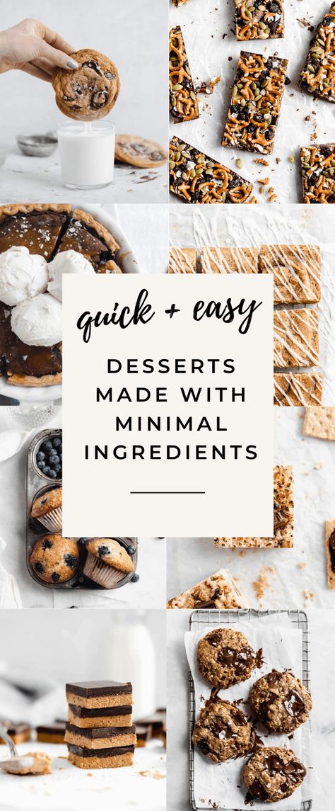 17 Easy Desserts with Few Ingredients - Broma Bakery Baking Recipes Few Ingredients, Pie, 15 Minute Dessert Recipes, Pantry Desserts Quick, Dessert From Pantry Staples, Easy Pantry Dessert Recipes, Desserts From Pantry Staples, Easy And Cheap Dessert Recipes, Quick Pantry Dessert