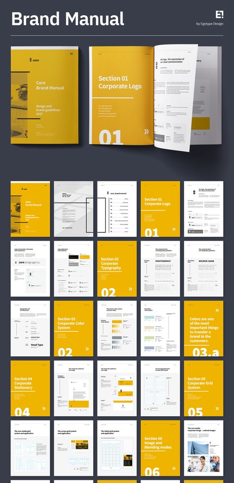 Brand Manual and Identity Template – Corporate Design Brochure – with real text!!! Minimal and Professional Brand Manual and Identity Brochure template for creative businesses, created in Adobe InDesign in International DIN A4 and US Letter format. Download here: https://1.envato.market/rQadjy User Manual Design Ideas, Corporate Annual Report Design, Manual Book Design Layout, Manual Design Ideas, Handbook Design Layout, E Book Design Layout, Manual Design Layout, Training Manual Design, User Manual Design