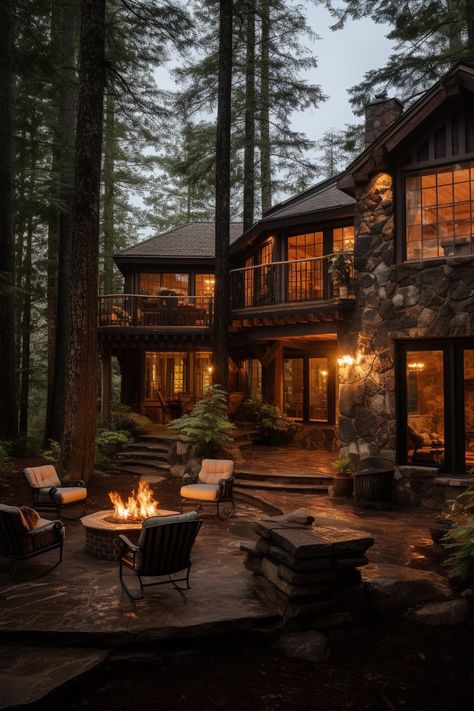 Mountain Dream Homes, Cabin Aesthetic, Cabin Living Room, Forest Cottage, Fairytale House, Chalet Design, Cabin Exterior, Cabin Interior, Cabin Living