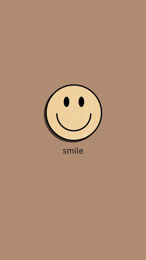 Tan Vintage Aesthetic, Ios 16 Brown Wallpaper, Brown Smile Wallpaper, Smile Wallpaper Aesthetic, Wallpaper Aesthetic Brown, Aesthetic Brown Wallpaper, Cute Wallpapers For Android, Wallpaper Ios 16, Smile Illustration