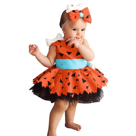 PRICES MAY VARY. MATERIAL---The Baby romper dress set are made of cotton blend, ultra soft, skin-friendly, durable and not easy to deform, good breathability and comfortable to wear. ——princess dress up clothes for little girls girls christmas dress dress up clothes for little girls christmas dress for toddler girls girls dress up clothes for play girls black dress dress up clothes for little girls 2t-3t girls sweater dress girls holiday dress red dress for girls girls white dress DESIGN---Baby Tela, Caveman Costume, Pebbles Costume, Halloween Kids Costumes Girls, Fancy Dress Up, Dressup Party, Girls Halloween, Girls Dress Up, Dog Bones