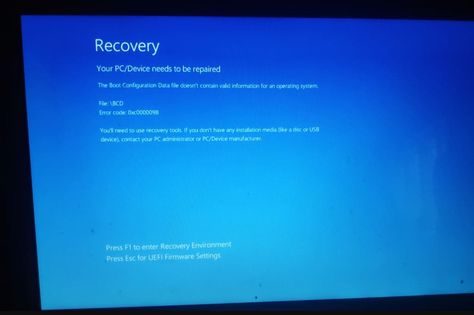 Your PC/Device needs to be repaired error code 0xc000000f is associated with problems in the Windows boot process problem with the system's startup files, boot configuration, or disk integrity. Hardware Components, Error Code, Hard Disk Drive, Power Outage, Filing System, Storage Devices, Photo To Video, Hard Disk, Need This