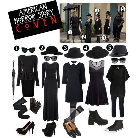 On Wednesdays, we wear black. American Horror Story:  Coven. American Horror Story Costumes Coven, Coven American Horror Story Outfits, American Horror Story Costume Ideas, Ahs Coven Aesthetic Outfit, American Horror Story Coven Outfits, American Horror Story Coven Aesthetic, Ahs Coven Costume, American Horror Story Outfits, Ahs Coven Outfits