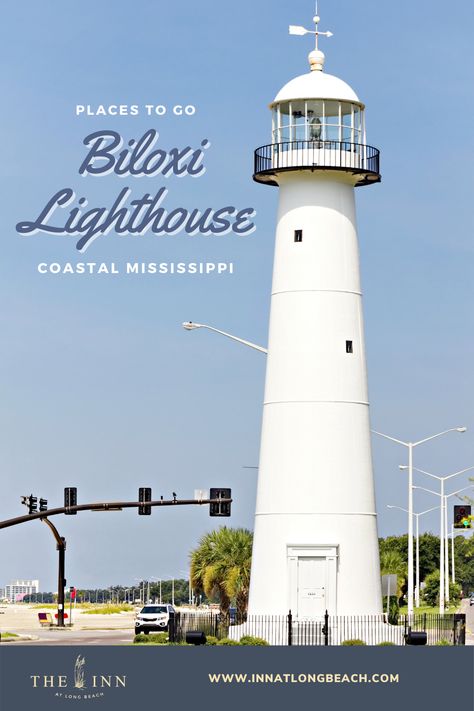 Southern Roadtrip, Things To Do In Mississippi, Mississippi Vacation, Biloxi Lighthouse, Visit Mississippi, Ocean Springs, Lighthouse Pictures, River Basin, Gulf Coast
