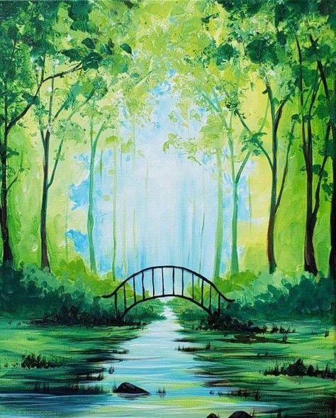 40 Simple Canvas Painting Ideas for Kids, Easy Acrylic Painting Ideas – Paintingforhome Tela, Easy Nature Paintings, Painting Ideas For Beginners Easy, Easy Landscape Painting, Sunset Landscape Painting, Easy Landscape, Simple Oil Painting, Easy Landscape Paintings, Abstract Wall Art Painting