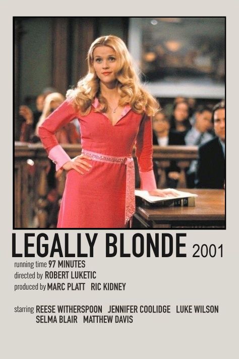Legally Blonde Movie, Blonde Movie, Estilo Ivy, Girly Movies, Iconic Movie Posters, Film Posters Minimalist, Elle Woods, I Love Cinema, Film Posters Vintage