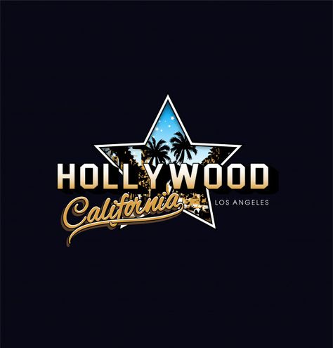 Angeles, Los Angeles, Hollywood Drawing, Hollywood Crafts, Walk Of Fame Stars, Hollywood Logo, Hollywood Tattoo, Hollywood Images, Hollywood Aesthetic