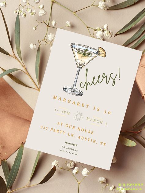 24th Birthday Invite, 27 Birthday Invitation, Champagne Party Invitations, Cocktail Birthday Party Invitation, Modern Party Invitations, Wedding Party Invitation Card, 23 Birthday Invitations, Invitation 40 Birthday, Canva Invitation Ideas Birthday