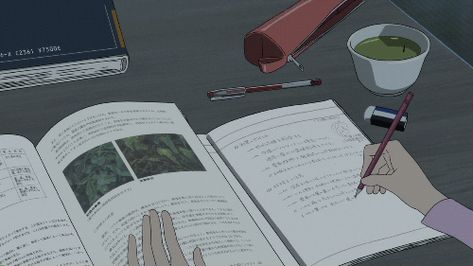 Studio Ghibli Studying Gif, Writing Gif Aesthetic, Anime Exam Aesthetic, Aesthetic Anime Gifs Study, Ghibli Studying Aesthetic, Studying Gif Student Aesthetic, Study Anime Aesthetic Gif, Anime Studying Gif, Study Gif Aesthetic