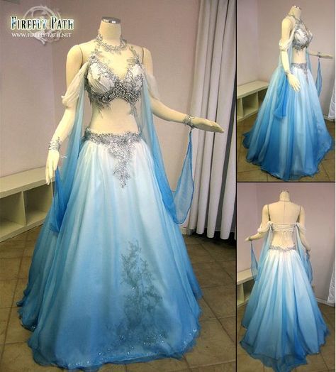 belly dancer wedding dress Wedding Dress Cinderella, Gaun Abad Pertengahan, Belly Dance Outfit, Dancers Outfit, Fantasy Dresses, Belly Dancer, Fantasy Gowns, Belly Dance Costumes, Fantasy Dress