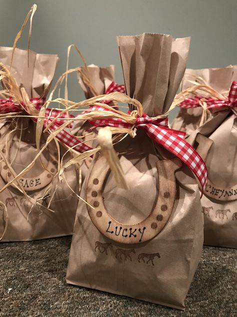 Wanted Theme Party, Rodeo Themed Party Favors, Western Birthday Party Favors, Western Horse Birthday Party, Horses Party Decorations, Cowboy Theme 3rd Birthday, Horse Theme Party Favors, Horse Themed Party Decorations, Rodeo Goodie Bags