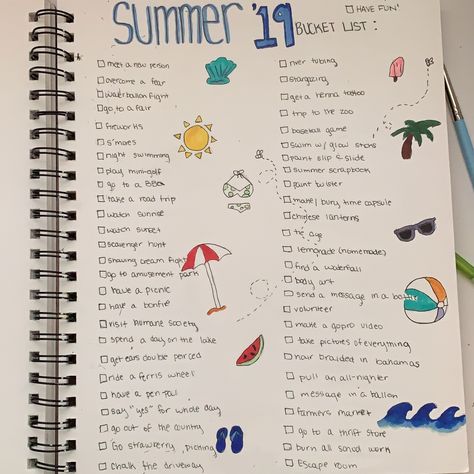 Bucket Lists, Summer Bucket Lists, Bucket List Scrapbook, Night Swimming, Summer Scrapbook, Summer Bucket List, Slip And Slide, Message In A Bottle, Mini Golf