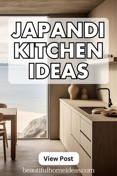 In this blog post we'll share some of our favorite japandi kitchen ideas. With a range of designs, this post includes ideas that combine Japanese and Scandinavian design to create a tranquil haven within your home. We hope you love our selection of some of the best minimal yet functional designs. Zen Kitchen Design Japanese Style, Kitchen Ideas Japandi, Kitchen Japandi Style, Japanese Kitchen Design Modern, Zen Kitchen Design, Japandi Interiors Kitchen, Japanese Kitchen Ideas, Japanese Inspired Kitchen, Modern Japanese Kitchen