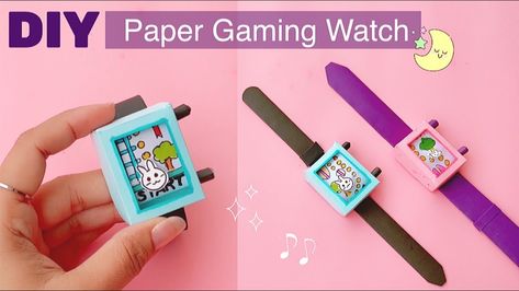 DIY Paper Gaming Watch ⌚ | Easy way to make paper watch & Game | Have Fun with these easy DIY Ideas - YouTube Diy Paper Games, How To Make A Video Game, How To Make A Game, Diy Kawaii Decor, Crafts For Kids Videos, Paper School Supplies, Origami Game, Paper Games For Kids, Video Game Crafts