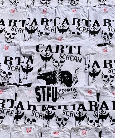 Playboi Carti “Self Titled” album tour merch via @skyhighvtg Carti Self Titled, Self Titled, Tour Merch, Quick Saves