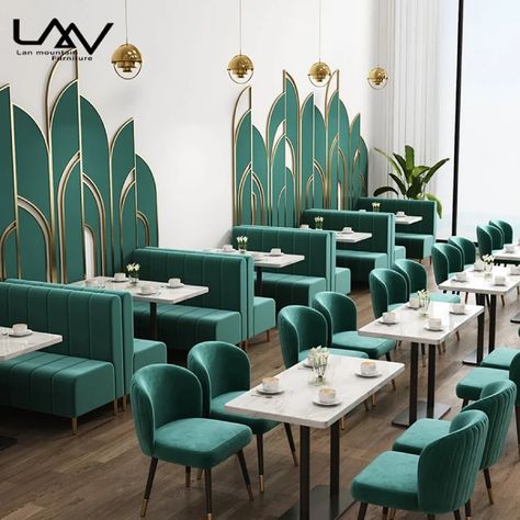 Restaurant Chairs Design, Restaurant Seating Design, Restaurant Table Design, Restaurant Sofa, Restaurant Booth Seating, Restaurant Furniture Design, Modern Restaurant Design, Restaurant Booth, Restaurant Seating