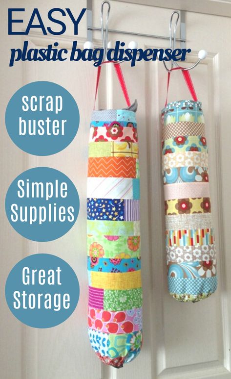 Plastic Bag Holder | Free Pattern – Sewing With Scraps Couture, Patchwork, Tela, Carrier Bag Storage Ideas, Plastic Bag Storage Ideas, Diy Grocery Bag Holder, Diy Plastic Bag Holder, Diy Plastic Bag, Sewing With Scraps